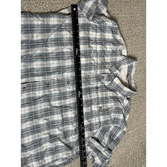 Eddie Bauer AV Button Down Shirt Men’s XL Grey Plaid Outdoor Short Sleeve - Picture 6 of 7